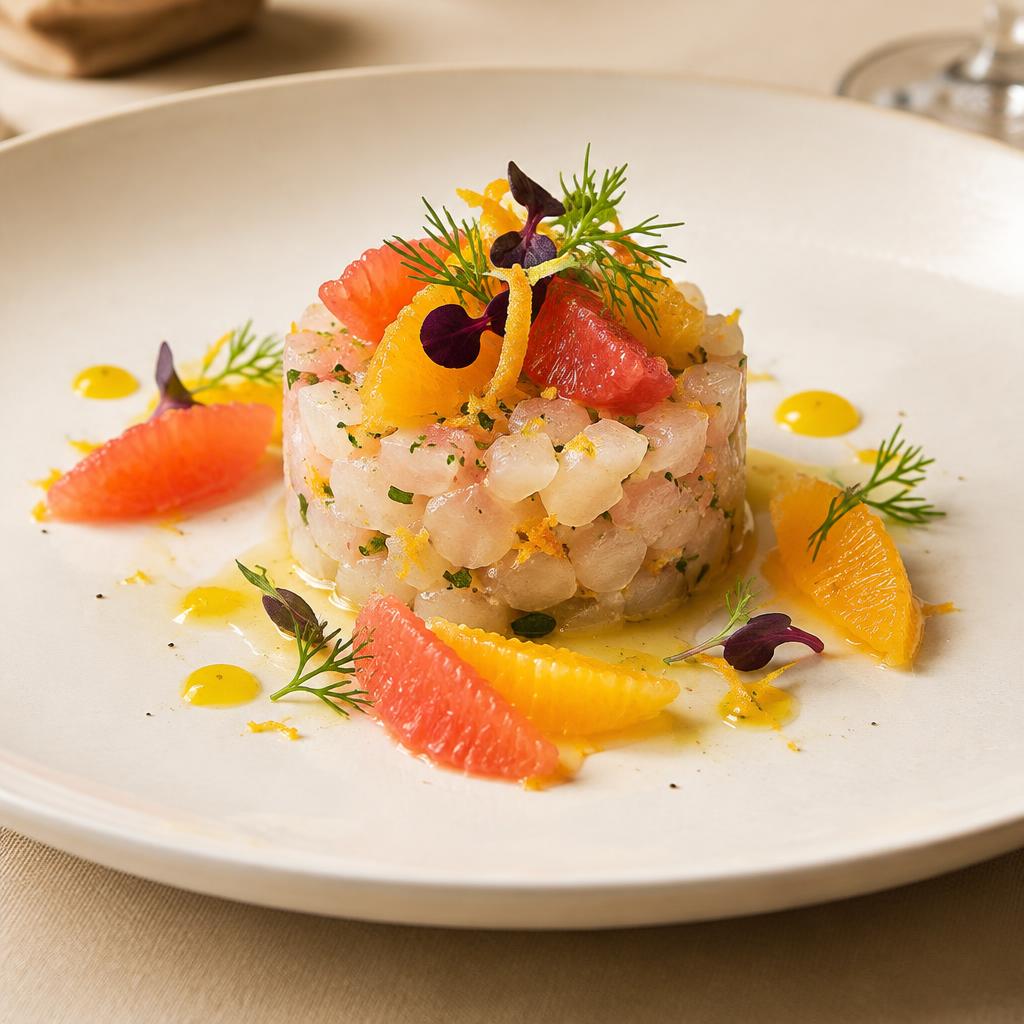 Tartare de daurade aux agrumes